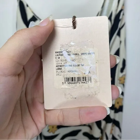 Nanushka Black and Cream Floral Blouse - Picture 15 of 16